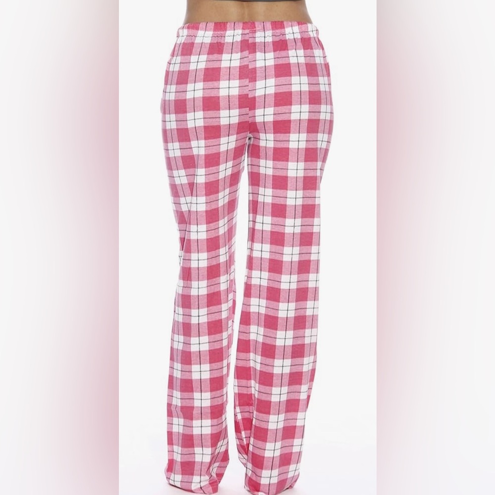 NWT Just Love 100% Cotton Jersey Women Plaid Pajama Pants Sleepwear, Size XL